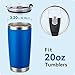 Prurex Replacement Lid for 20 oz Yeti Rambler,Old Style Rtic and More,Straw Friendly,20 oz Tumbler Lids,Cup Cover (Black)