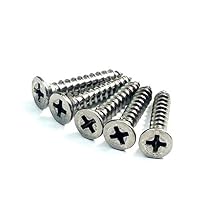 Hinge Outlet Satin Nickel Wood Screws for Hinges 9 x 1 Inch - 24 Pack