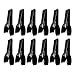 New Star Foodservice 42290 Utility Tong, High Heat Plastic, Straight Edge, 6 Inch, Set of 12, Black