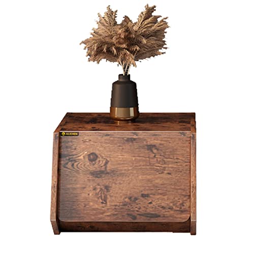 Alisened Wooden Stackable Storage Box With Drawers, Small Mordern Storage Bookcase Bin, Space Saving Closet Organizer And Nightstand. Wood Display Box For Bedroom And Livingroom,Brown #TOP7