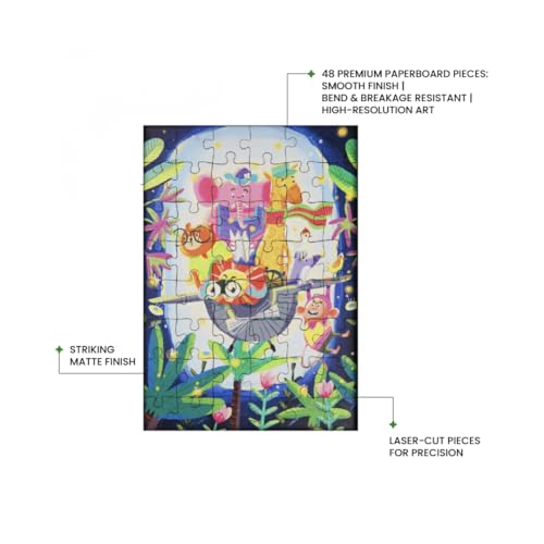 The Plated Project – Twilight Explorers | 48-Piece A4 Jigsaw Puzzle for Kids (Ages 4–8, Boys & Girls) | A4 Art Puzzle for 4–8 Year Olds | Gift Toy - Image 6