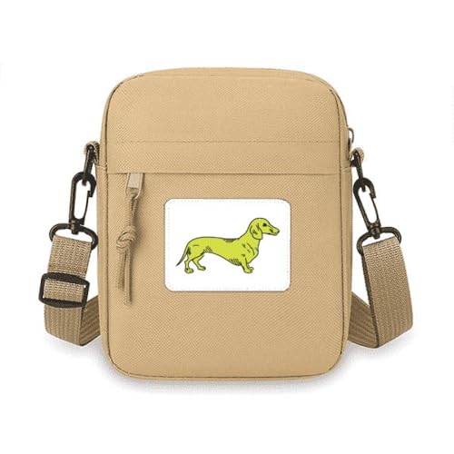 Sac à bandoulière motif chien jaune pour exprimer votre passion créative