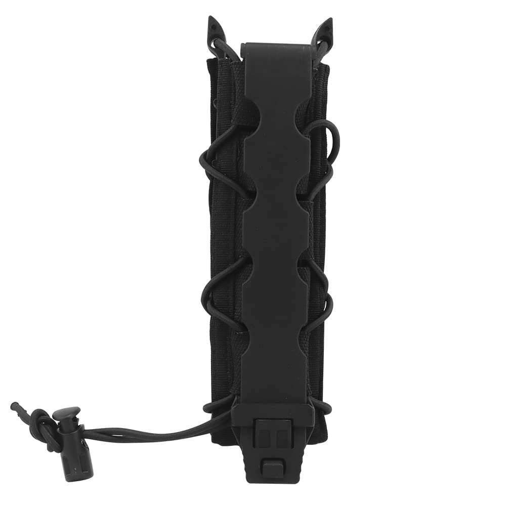 Tactical 9MM Single Extended Magazine Pouch with Malice Clip MOLLE Mag Pouch Holster Mag Carrier Hunting Equipment Holder