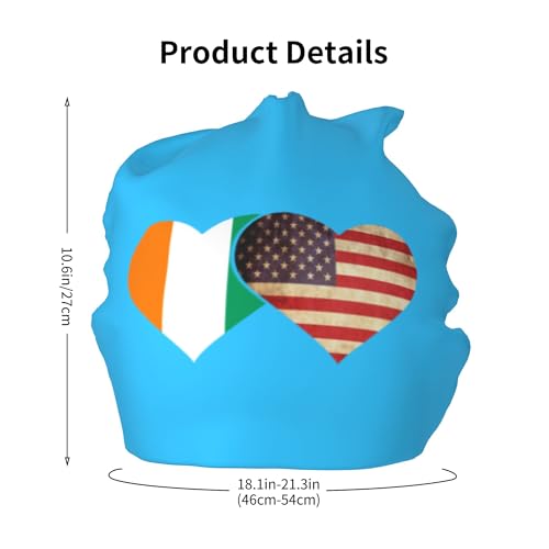 Ivory Coast Flag and American Flag Children Hip Hop Knitted Hat Kids Elastic Leisure Knit Cap Warm Sleep Beanies2