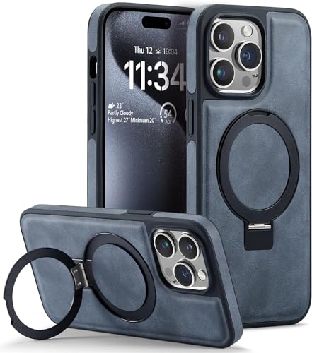 Coque iPhone 15 Pro MagSafe avec béquille circulaire cachée