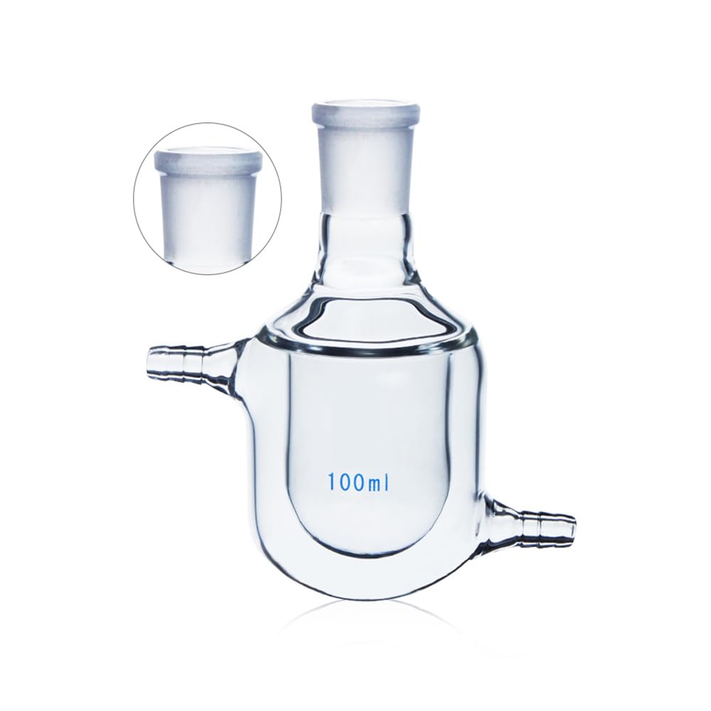 Matraz de vidrio de una sola boca con camisa, matraz de vidrio de doble capa, frasco de reacción de 25 ml, 50 ml y 100 ml, frasco de reacción de una sola boca inlaboratory 24/29(25ml)