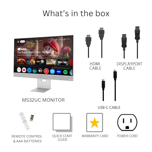 ASUS ZenScreen MS32UC 32 Inch 4K Smart Monitor, Speaker, HDMI, USB-C 90W - image 7