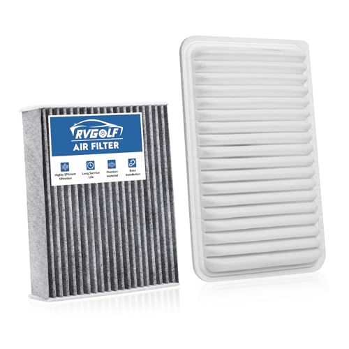 RVgolf Engine+Cabin Air Filters Fit for 2009-2019 Corolla, 2009-2014 Matrix,