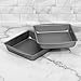 G & S Metal Products Company OvenStuff Nonstick Square Cake Baking Pan 9'', Set of 2, Gray