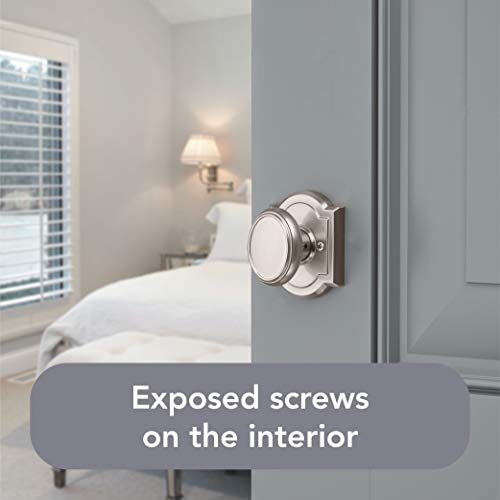 Baldwin Carnaby, Interior Passage Door Knob For Hallway/Closet/Rooms, Non-Locking Door Handle With Microban Protection, In Satin Nickel #TOP3