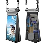 HAISSKY Large Waterproof Phone Pouch Floating Dry Bag for iPhone 15 14 13 12 11 Pro Up to 6.9' Waterproof Bag with Adjustable Strap, Sunscreen Glasses Storage Dry Bag for Beach Water Parks