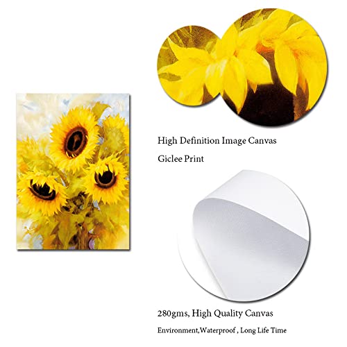 Fleur art affiche tournesol toile impression moderne deco murale salon