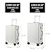 MYER Hard Case 24 Inch Checked Luggage with Spinner Wheels,Aluminum Luggage with 100% 3-Layer PC,Hard Shell Suitcases with Wheels,Cup Holder and USB Port (Milky White, 24 inch)