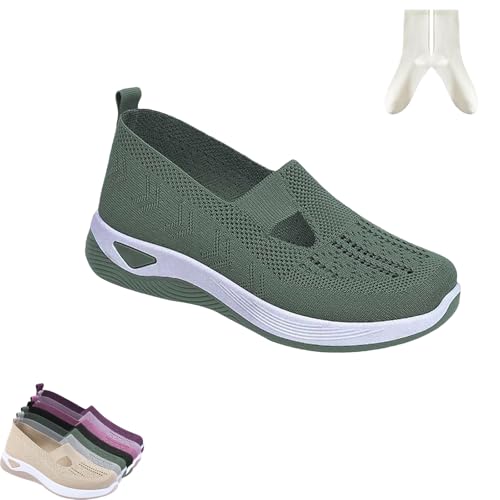 GLSAYZU Zapatillas ortopédicas de malla para mujer, zapatos ortopédicos para mujer, zapatos ortopédicos para mujer, zapatos diabéticos para mujer, zapatillas transpirables, E, 42 EU Ancho
