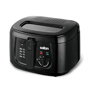 Salton Cool Touch Deep Fryer for Home Use with Basket – 2.5L/2.6QT Capacity, Easy to Clean and Store