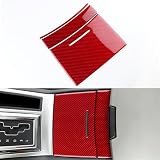 FXETRNL Center Console Cover for Chrysler 300 300C (2005-2007), Real Carbon Fiber for Dodge Charger Magnum(2005-2007) Armrest Bottom Water Cup Cover Decor Protect Interior Car Accessories Panel, Red