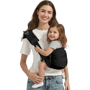 Toddler Carrier Sling Carry for 8-40lbs, Adjustable Baby Carrier Sling One Size Fit All, Hip Seat Newborn Baby Carrier Breathable & Ergonomic Design, Black