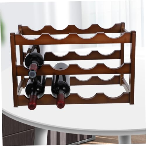 Soporte para botellas de vino en bambú miniatura 3