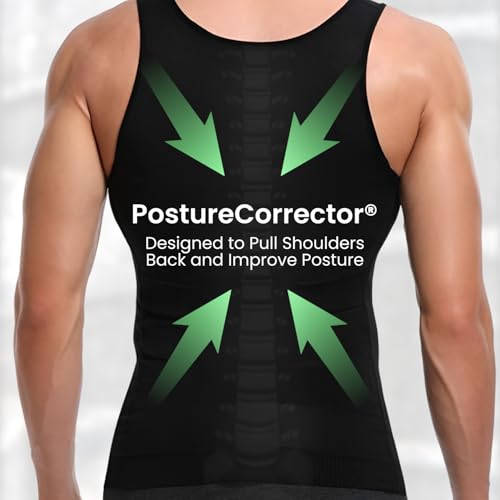 Image of SHAPERLUV Mens Compression Shirt Tank Top 2.0 Sleeveless Body Shaper - Compression Shirts for Men Shapewear Undershirt