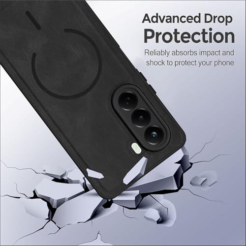 Image of SBMS Back Cover for OnePlus Nord CE6 Lite 5G | Ultra Slim Soft Rubberised Hard Case | Oil Feel Soft Leather Back | Mag-Safe Design (Mag-Safe Not Support) | Camera Protection Case for CE 6 Lite (Black)