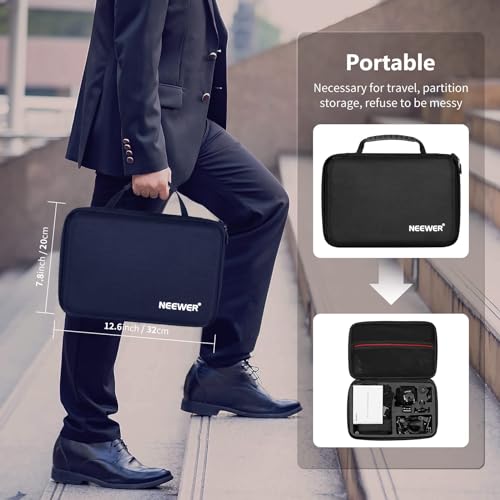 NEEWER 50 In 1 Action 5 Camera Accessory Kit Compatible with GoPro Hero 13 12 11 DJI OSMO 4 3 2 Insta360 X4 X3 SJCAM AKASO VicTsing APEMAN Campark Sony Sports DV with GP-10 Action Camera Pole Mount