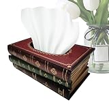 Conception : fabriqué en bois de haute qualité avec une texture claire, le porte-mouchoirs robuste et présente une finition lisse et sans bavures. Le design du livre antique ajoute une touche séduisante de charme et d'élégance, rehaussant tout décor d'intérieur.