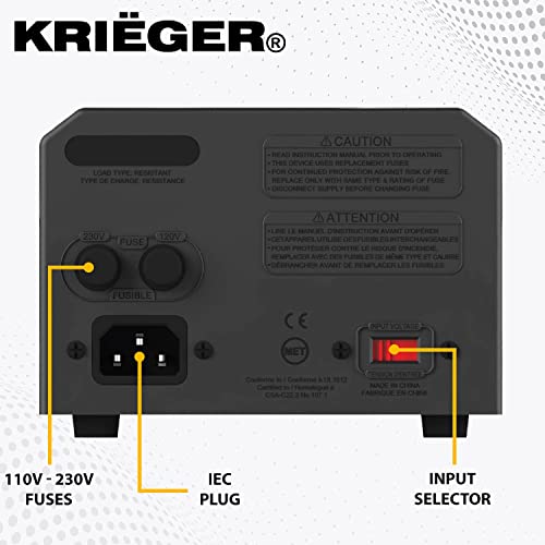 Krieger 450 Watt Voltage Transformer, 110/120V To 220/240V Step Up Step Down Voltage Converter With Ac Outlets, Met Approved Under Ul, Csa #TOP3