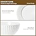 KINGSTONE Bone China Dinnerware Set, 18-Piece White Lightweight Porcelain for 6, Plates and Bowls with Rhombus patterned edge design, Microwave and Dishwasher Safe, for Family, Restaurant, Gifting