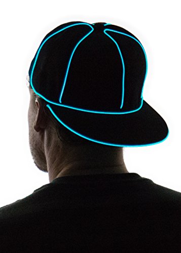 NEON NIGHTLIFE Light Up Snapback Hat Boys & Girls LED Baseball Accessory, Aqua