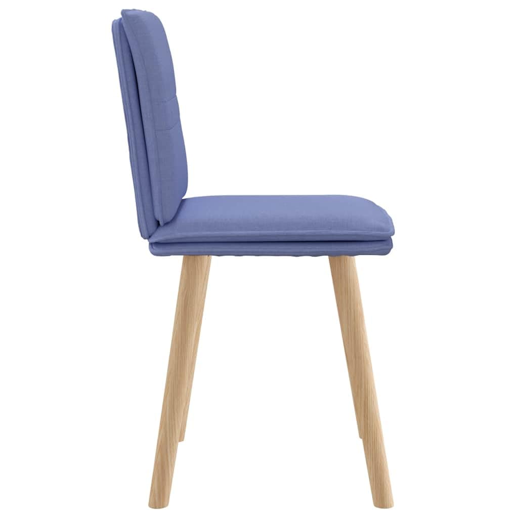 Juego de 2 sillas de comedor de tela vaquera acolchada con respaldo ergonómico y asiento de espuma, marco de madera de caucho macizo, adecuado para cocina, salón, comedor