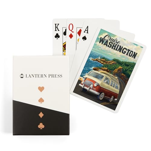 Lantern Press Cruise Washington, Juego de Naipes Poker