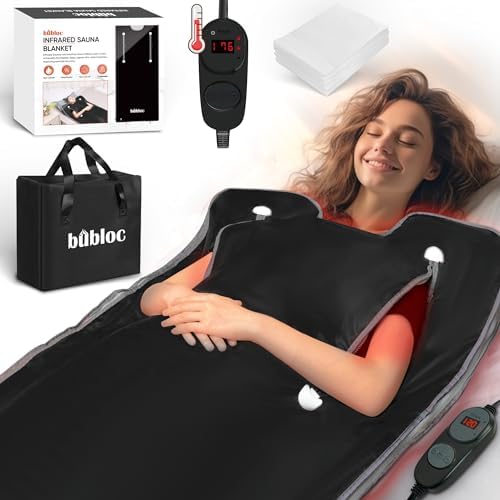Infrared Sauna Blanket for Detoxification, Portable Far Infrared Sauna Blanket for Home, Detoxify and Relieve Fatigue, Sauna Blanket with 113-176℉ and 30-60 Minutes Timer Switch Controller(Black) Infrared Sauna Blanket for Detoxification, Portable Far Infrared Sauna Blanket for Home, Detoxify and Relieve Fatigue, Sauna Blanket with 113-176℉ and 30-60 Minutes Timer Switch Controller(Black)