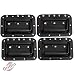 Deluxe Speaker Cabinet Handles for DJ PA Road Case (Set of 4) by Griffin|Heavy Duty, Spring Loaded, Recessed Metal Flip Pull with Rubber Padding for Comfortable Flight Carry|Pro-Audio Stage Gear Parts