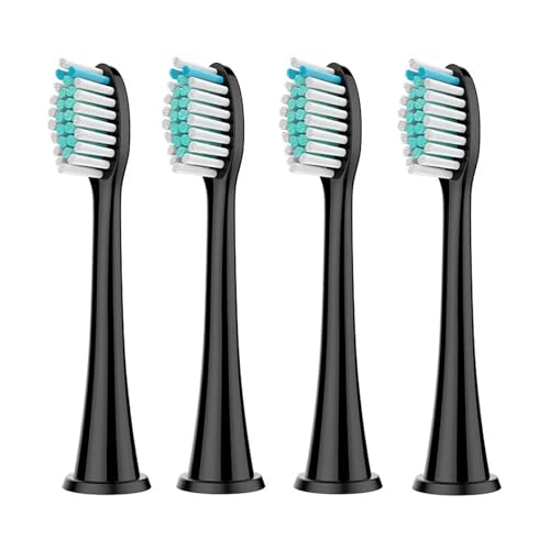 Philips Sonicare DiamondClean HX3/HX6/HX9�V���[�Y�d�����u���VHX6064�ƌ݊����̂���8�̌����p�u���V�w??�b�h(4Pcs Black)