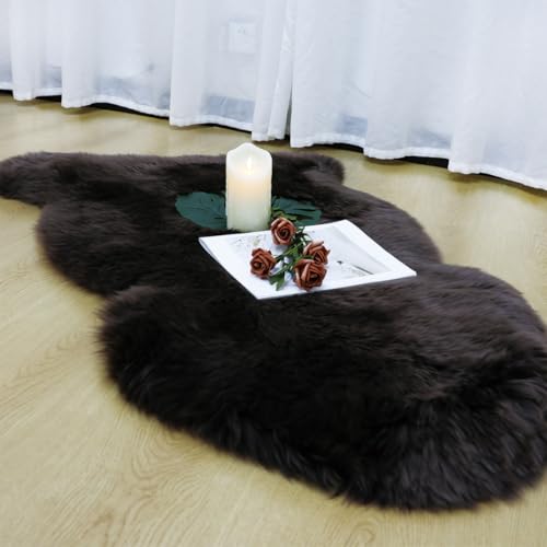 Rzlwool RZYMDT-FT Genuine Sheepskin Rug New Zealand Luxury Lambskin Rug thumb #1