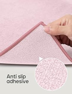 Heathyoga Yoga Mat Towel Non Slip for Hot Yoga Towel with Silicone Grip & Free Spray Bottle, 72"X26" Extra Large Microfiber Yoga Towel for Bikram, Pilates, Fitness (Pink)