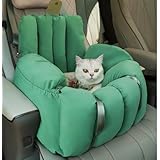 【Banefu】犬用猫用バッグ、ポータブル旅行バッグ、犬用カーセーフティシート、ポータブルカーシート 洗濯可能 汚れに強い おでかけ お出かけ おしゃれ カー用品 猫 ポータブルペットドライブシート 犬車に乗せるグッズ 通年 ドライブ用品 猫 中小型犬用 (46*43*57cm)