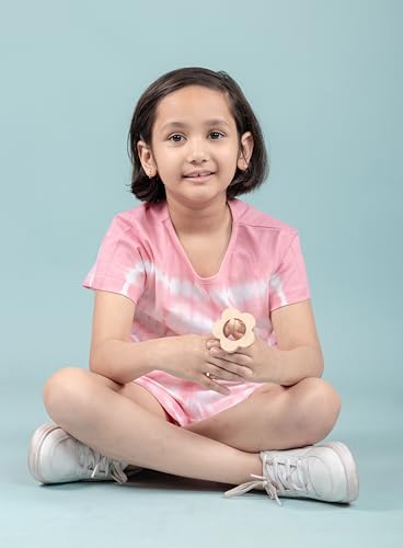 Image of Tweeny Mini Girls Cotton Night Suit | Sleepwear | Nightwear | Tie & Dye Summer Loungewear with Top and Shorts for Kids Girl (Pure Cotton)