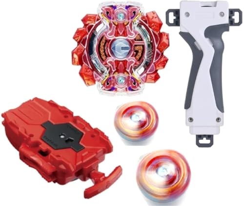 Image of Bestie toys Bursst Series Spinning Top with String Launcher Direction Right Spin with Handle for Kids and Adult (Red B67)