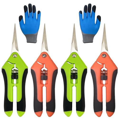 5 Pack Pruning Shears, Garden Shears with Gardening gloves, Garden