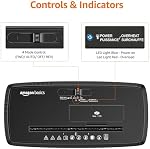 Amazon Basics Déchiqueteuse de papier pour la maison et le bureau, 8-Sheet Découpe, CD/ Carte de crédit Shredder, 3.4 Coffret de déchets Gallon , Noir