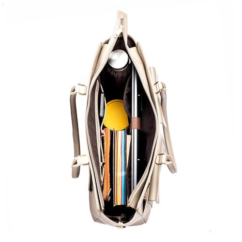 Image of Strokes by Namrata Mehta Oversized Tote Bag for 17 inch Laptop | Trolley Sleeve and Detachable Strap | Large Tote Bags for Women for Office Use, Work | 8 Pockets and Bottle Holder