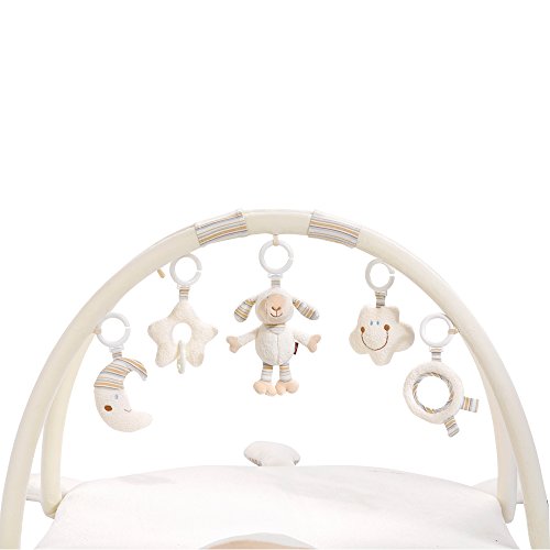 Fehn 154580 3-D-Activity-Deken, Schaap Speelboog, Met 5 Afneembare Speelgoed Voor Baby's, Wit, 90 x 75 x 45 cm - Afbeelding 6