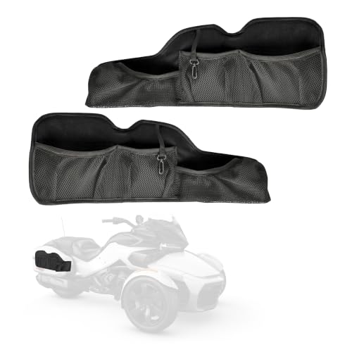 Organizador para tapa de maletero lateral con 3 bolsillos de malla de gran capacidad y 2 bolsas de almacenamiento desmontables, compatible con Can-Am Spyder F3-L/F3-T (2016-2025) miniatura 1