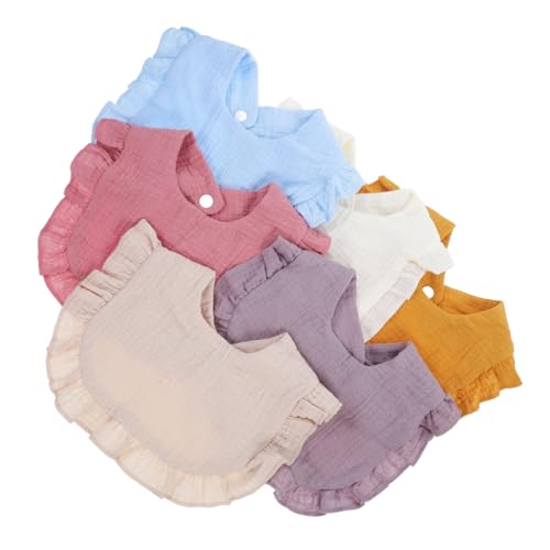 Abaodam 6Piezas Baberos de Niño Niña de Pack de Colores Absorbentes y Transpirables para Recién Nacidos