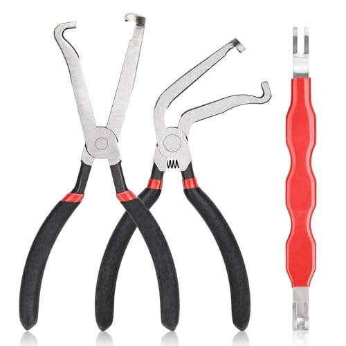 Bgzdxhxyr 3PCS Electrical Disconnect Pliers, Electrical Connector Pliers for Cars, 60 Degree Tools Pliers, Plug Separator, Automotive Hose Disconnect Tools for Push Tab Style Plugs