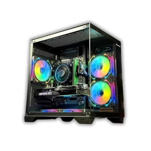 PC Gamer Black Intel i5 12400 | RTX 5060 TI GDDR7 | 32GB DDR4 | SSD 1TB Nvme | Gabinete Aquario 5 Fans - Setup Gamer Pronto para Tudo