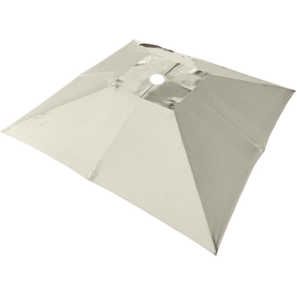 YUZGUHEY Square Cantilever Umbrella Canopy 10x10 Ft 8 Ribs Pool Replacement Cloth, Offset Parasol Top Cover For Patio Backyard Deck Garden Single top(Beige,3m (10') Single top)