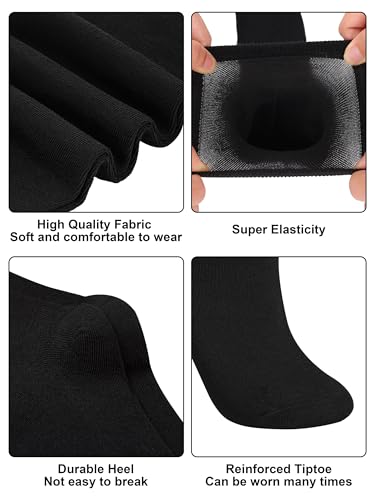 Image of Apoway 6 Pairs Plus Size Thigh High Socks Warm Thigh High Stockings Over the Knee Socks for Women, L-XXL