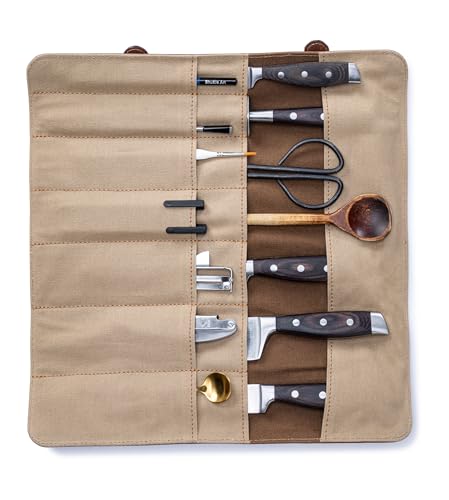 Angus Stoke 14-Slot Leather Knife Case
